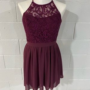Burgundy short formal dress